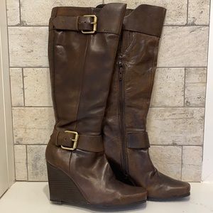 Nine West Tall Wedged Riding Boots
